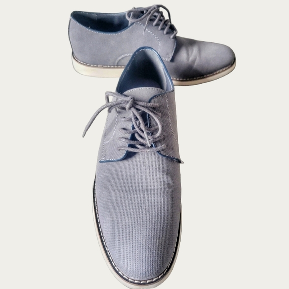 Steve Madden \ Men's David Nubuck Leather Oxford Shoes / Dove Grey / 10.5 - Picture 2 of 9